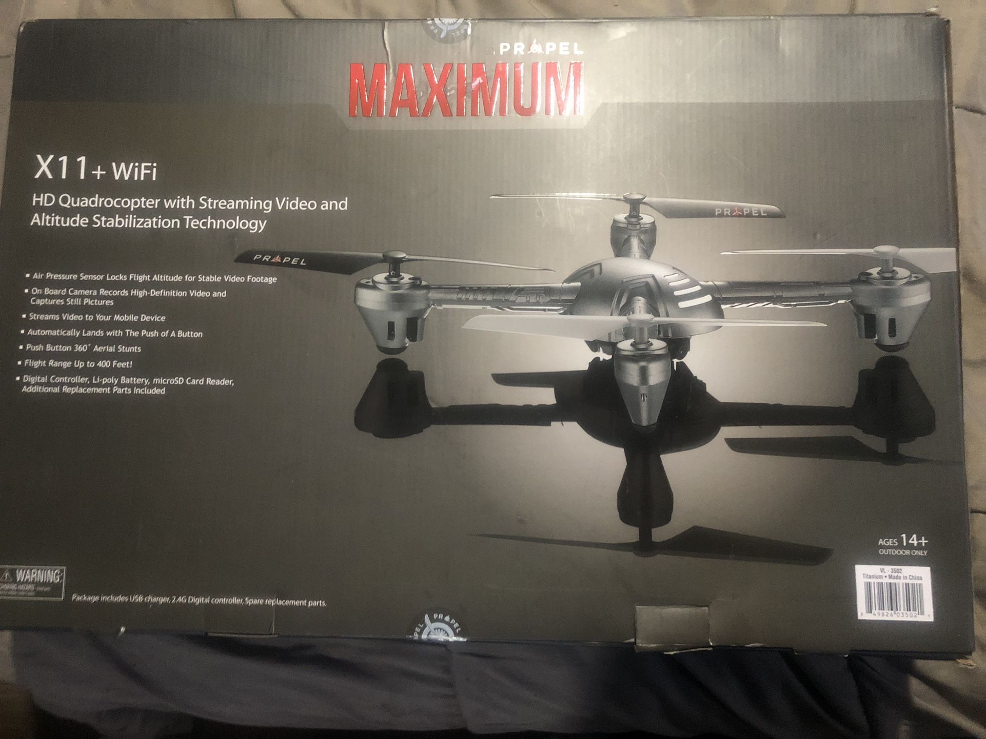 Drone maximum propel, X11 plus Wi-Fi