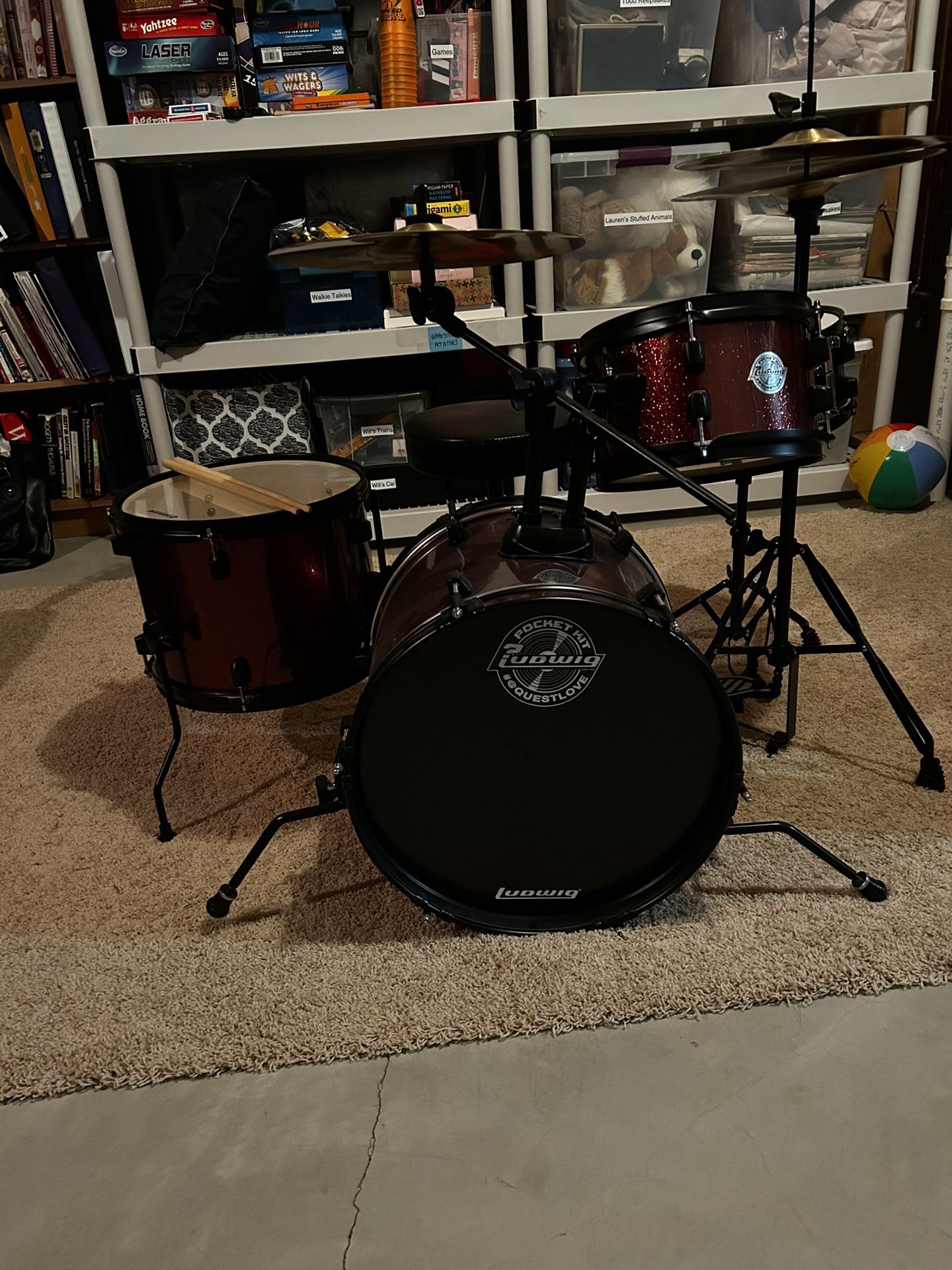 Ludwig Questlove Pocket Kit 4-piece Drum Set For Children