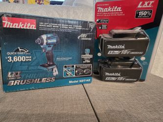 Makita 18 V LXT Brushless Drill and Batteries New