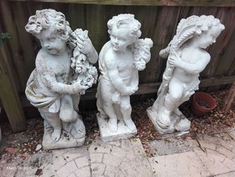 VINTAGE CONCRETE GARDEN STATUES