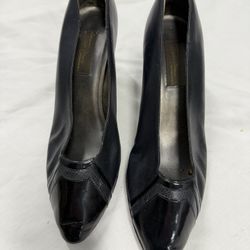 Vintage Black Leather Women's Shoes By Sesto Meucci