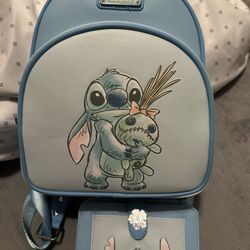 Stitch Backpack And Wallet