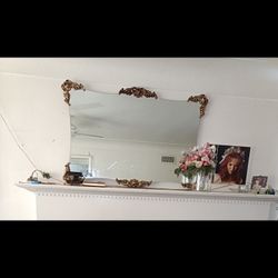 Vintage Beveled Mantal Wall Mirror