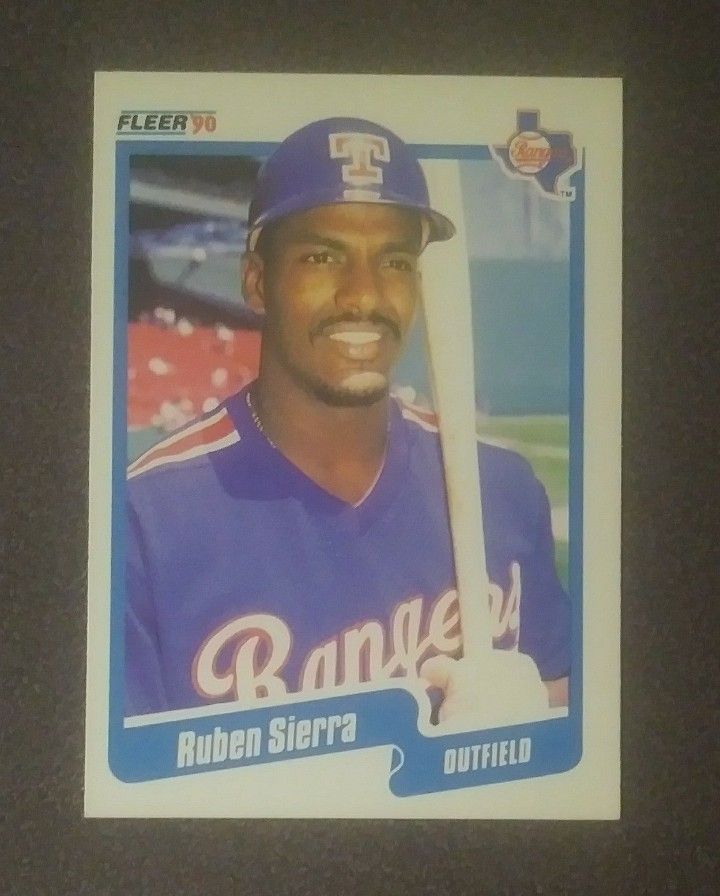 1990 Fleer Ruben Sierra Texas Rangers #314 Baseball Card Vintage Collectible Sports MLB Trading Major League