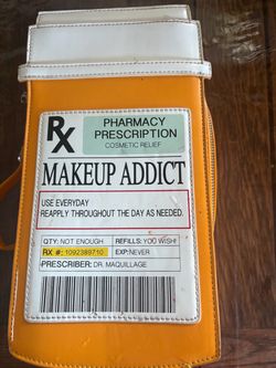 Makeup Addict Prescription Pill Bottle Purse