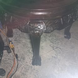 Vintage Hand-Carved Chinese Camphor Wood Coffee Table (Battle Scene)