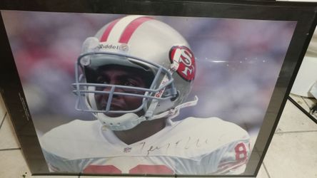 Jerry Rice Autographed Pic and Card