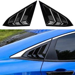 Brand New Honda Civic 10th 2016-2021 4DR SEDAN ABS Glossy Black Style Rear Side Vent Window Scoop Louver Cover