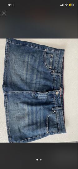 Micro mini denim skirt