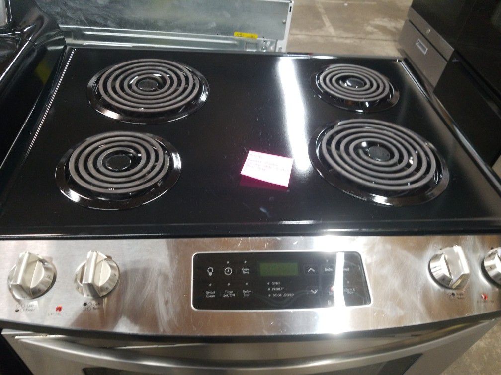 Kenmore Stove Coil Top Stainless Black (Convection Oven) — Mesquite Group