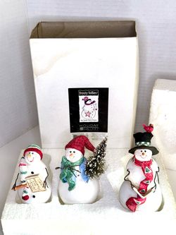 Vintage Holiday Gallery by Sandi Gore Evans “Frosty Follies” Resin Figurine Set