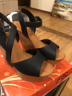 Black Wedge Heel