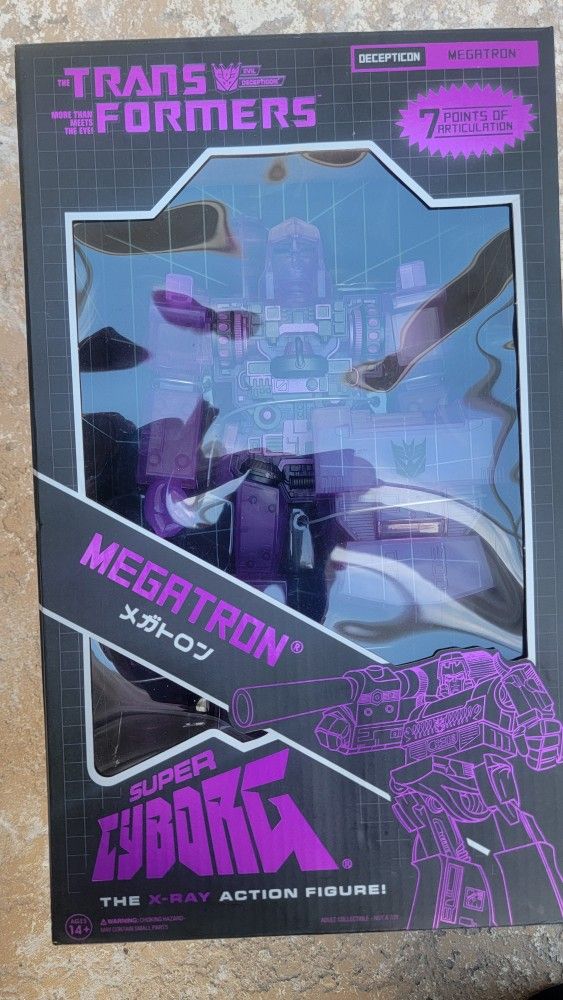 TRANSFORMERS SUPER CYBORG MEGATRON 12"  FIGURE ( PURPLE )