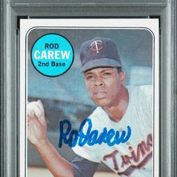 1969 Topps Rod Carew Signed PSA 4 Auto 10!