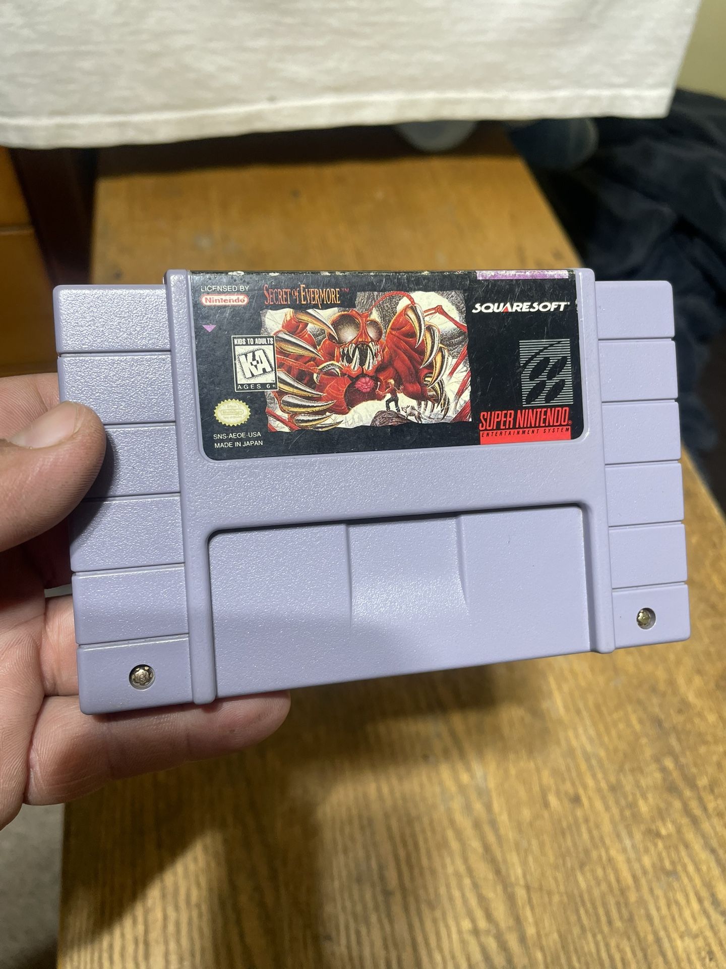 Secret of Evermore - Super Nintendo SNES Authentic and Working