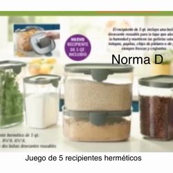 Juego De Recipientes Hermeticos Nuevos En Sus Cajas 🌺 Princess House. 🌺