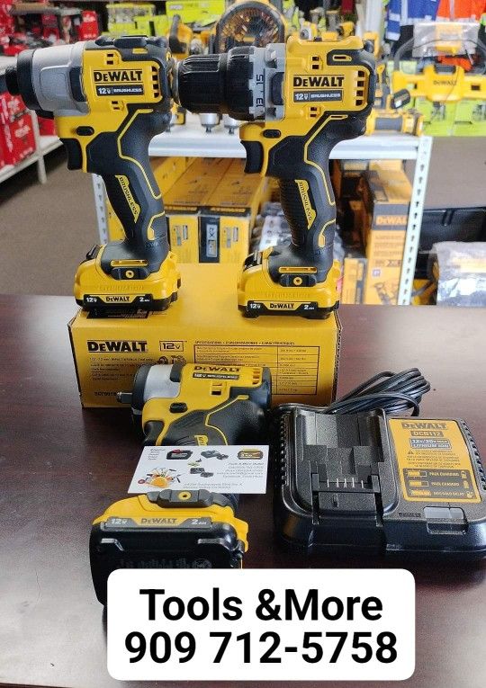 DeWalt 3 PCs Combo Impact Drill Wrench Impact Battery And Charger Financing Available
