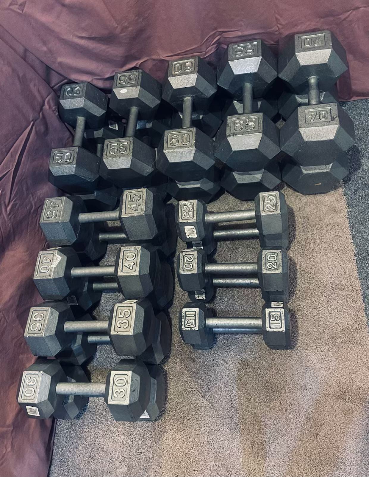 Cast Iron Workout Dumbbells