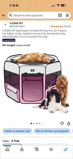 X-ZONE PET Dog Playpen Portable Pet Play Pen