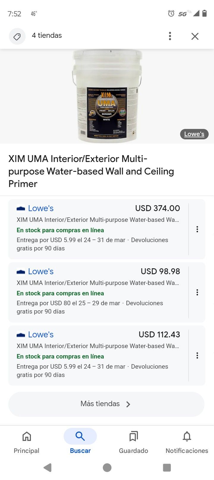 Tengo 4 Cubetas De 5 Galones De Esta Pintura Que En Lowe's Cale $375 No Se Para Que Sea Pero Vendo Cada En $100