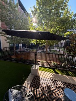 Large Black Outdoor Patio Umbrella (10ft)