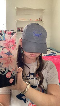 Gray Baseball Cap with Airplane Emblem