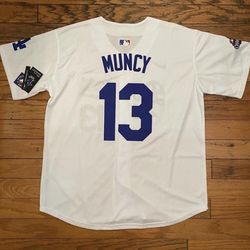 White Grey Los Angeles Dodgers Max Muncy Stitched Jersey
