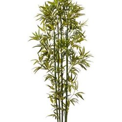 Home Pure Garden 6 Ft. Artificial Bamboo – Tall Faux Potted Indoor Floor Plant for Restaurant or Office Decor

