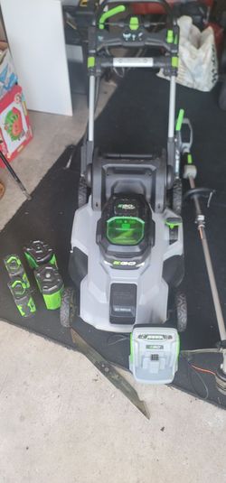 EGO lawnmower/weedeater with Batteries/Charger