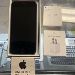 Unlocked Apple iPhone 6+ Space Grey 128gb W/ Charging Case