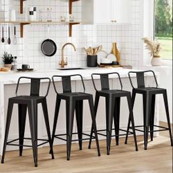 Metal bar stools 30” set of 4