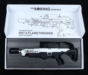 “Boring Company Not‑A‑Flamethrower – Collector’s Item – No Fuel Tank”