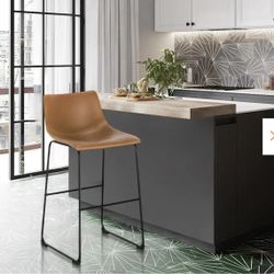 Brinley Bar Stool in Tan (Set of 2)