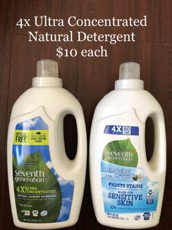 Seven Generation 4 x Ultra Concentrated Natural Laundry Soap / Detergents $10 each