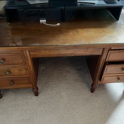 Large Solid Wood Executive Desk