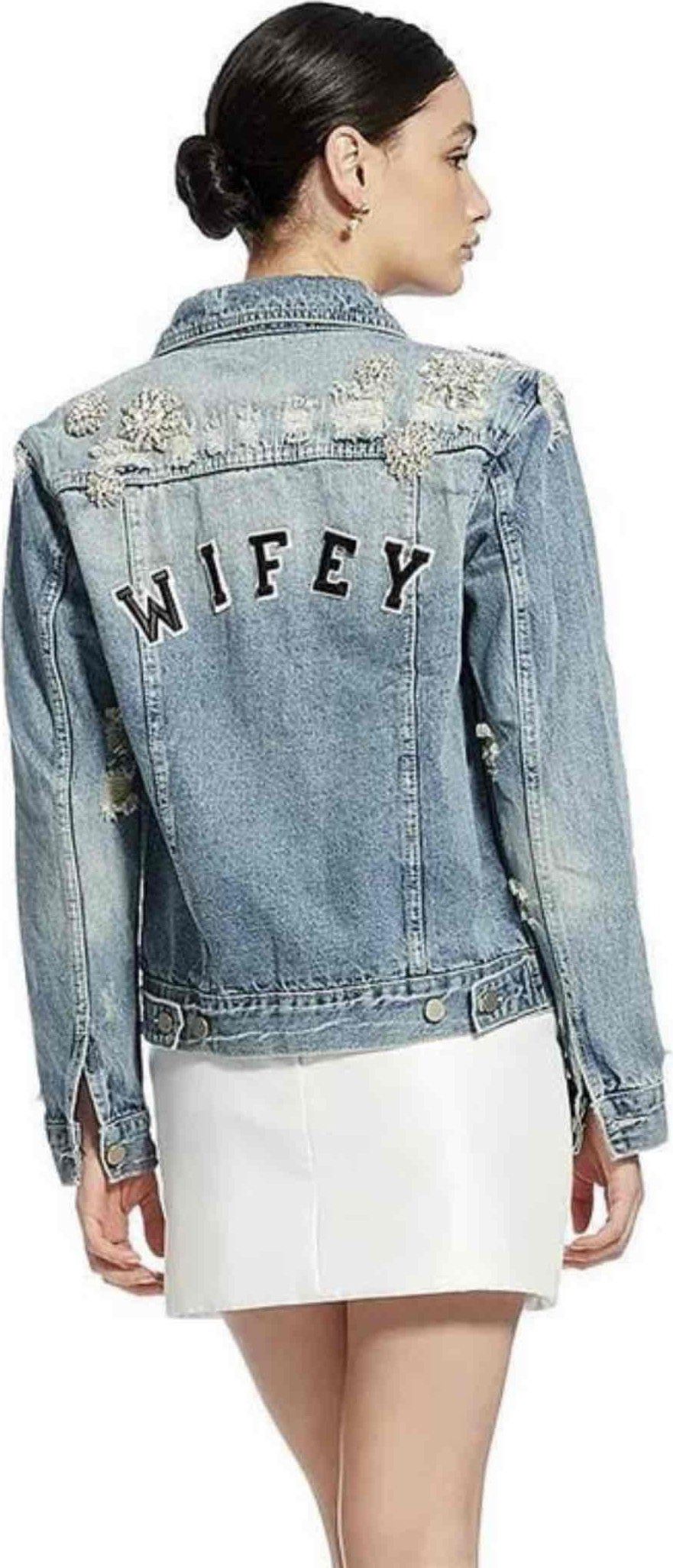 Wifey Denim Jacket- Chosen by One Day size L