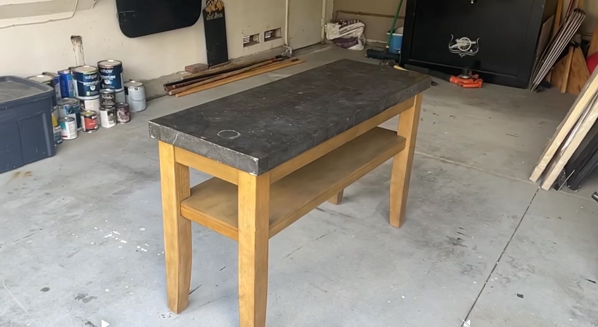 Solid Wood & Real Stone-Top Console Table – Only $85!! 