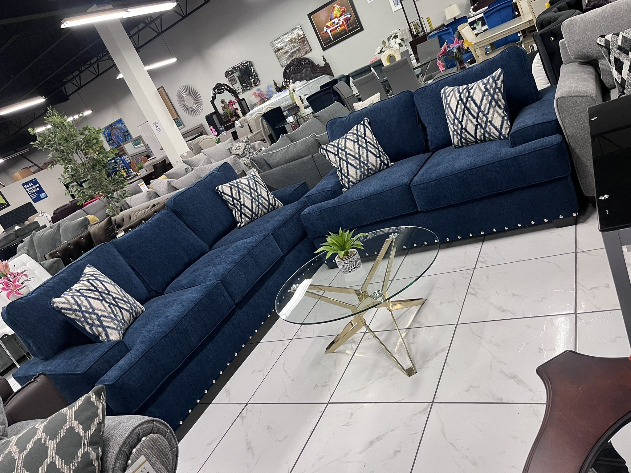 2pc Living Room Set 💙 Blue Color