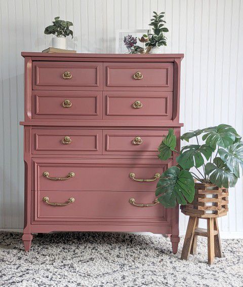 Warm Pink Vintage Dresser