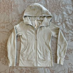 Lululemon Scuba Full Zip Hoodie Silver Blue Size 6