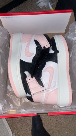 Air Jordan 1 Mid Pink Black White Sneakers Size 8 In Women