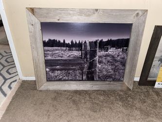 Barnwood frame print