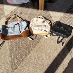 Weekend Bag And Two Back Pack Purses  