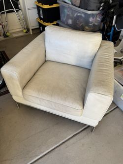 White Leather chair -$10.00