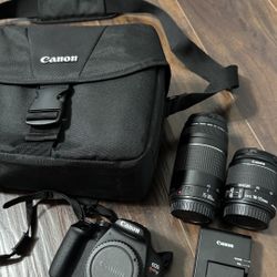 Canon T7 with 2 lens and case