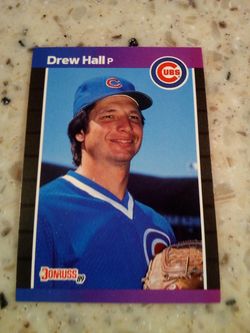 Vintage 1989 donruss baseball/ drew hall/ Chicago Cubs/ card # 522