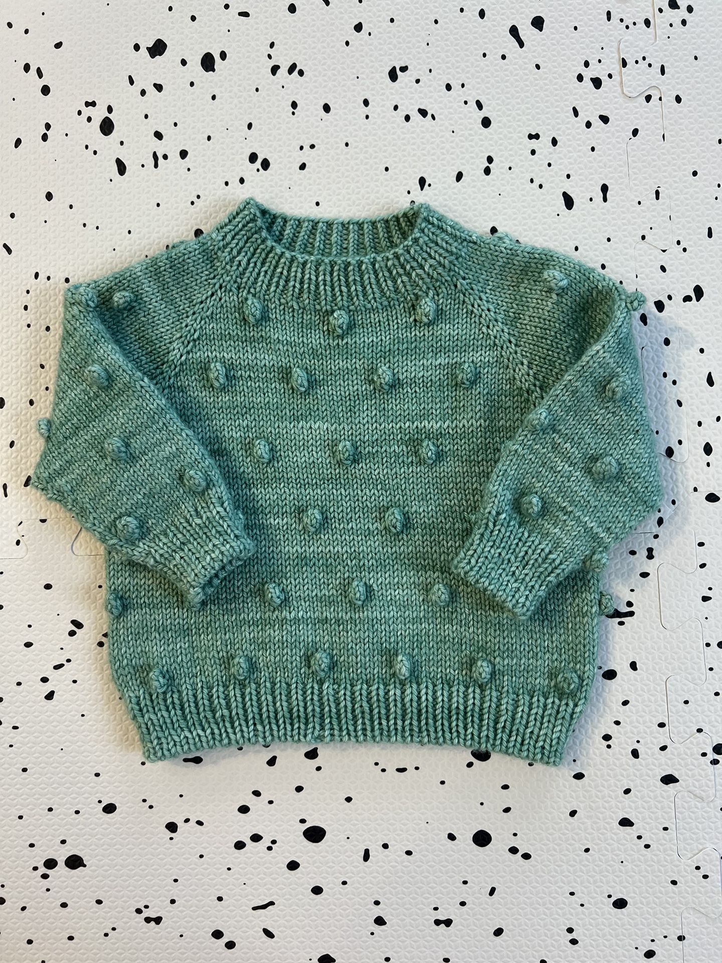 Popcorn Sweater (M&P Yarn/Hand knit By Me )