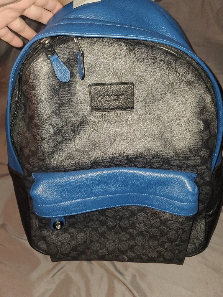 Brand New Men's Coach Leather Backpack