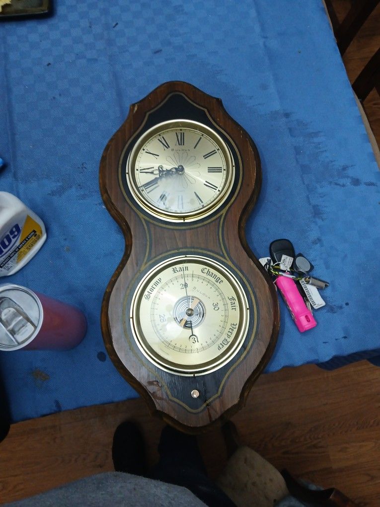 Bulova Wall Clock And Barometer