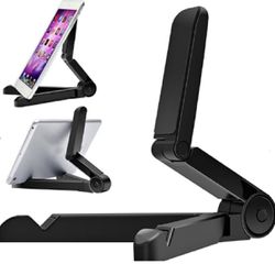 Phone Holder Foldable Desk Stand Multi-Angle Mount For Smart Phone Black